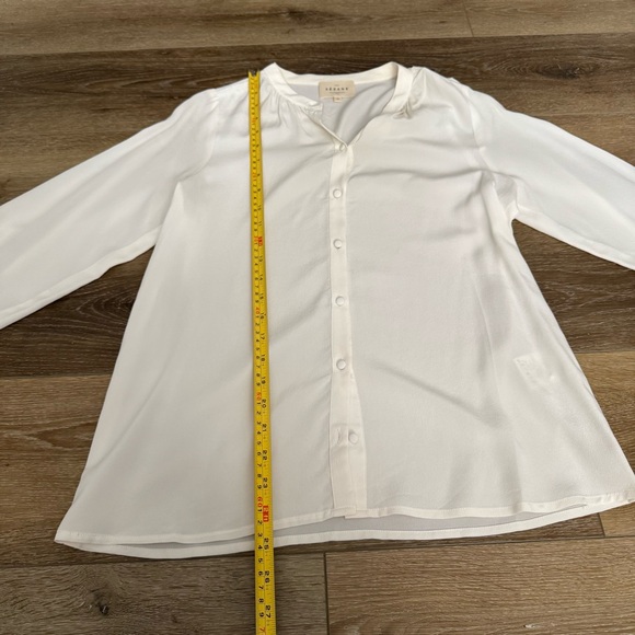 Sézane Ivory White Button Down Shirt Blouse NEW - Picture 7 of 8